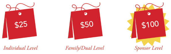 Individual $25 | Family $50 | Sponsor $100