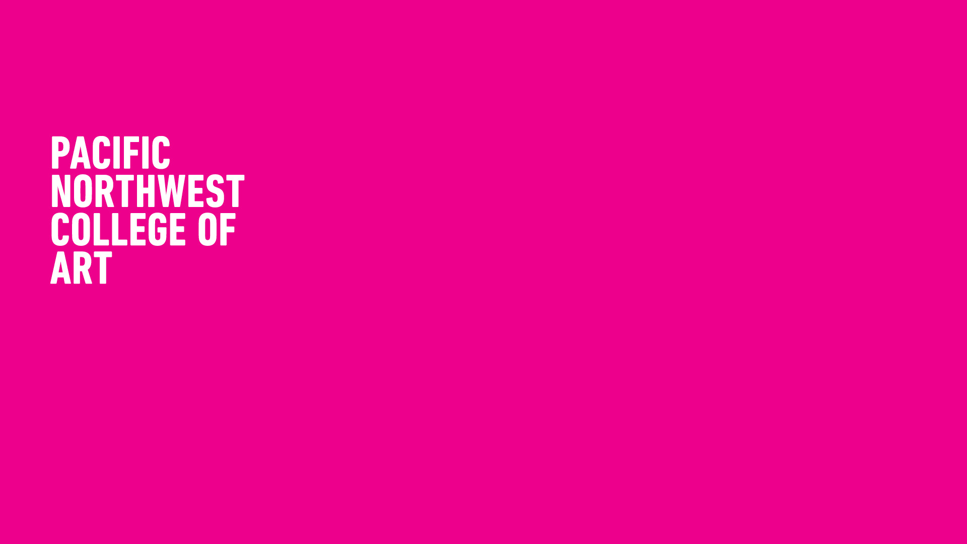PNCA - spelled out logo with magenta background