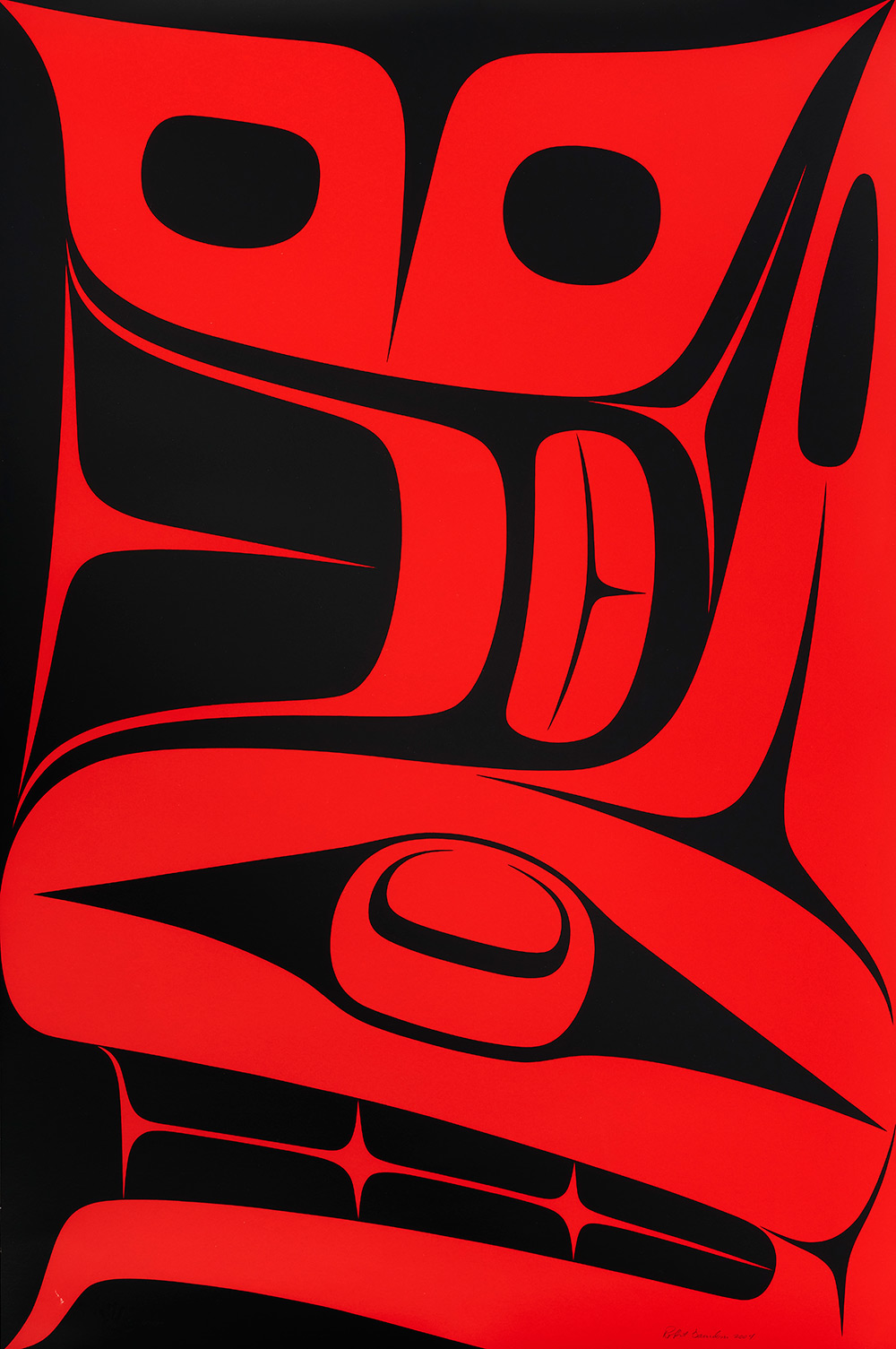 Robert Davidson (Haida, b. 1946), "Southeast Wind," 2004, 60 x 40 inches, gift of George and Colleen Hoyt