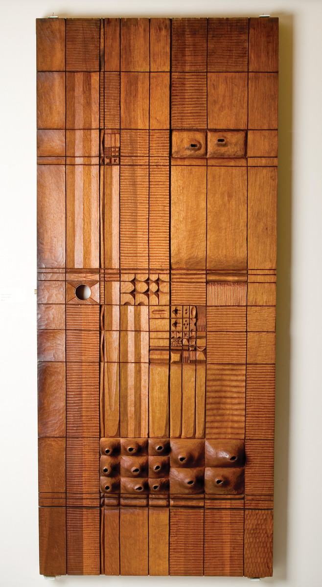 Leroy Setziol, "Teak Door," 1966, teak , MOCC Collection