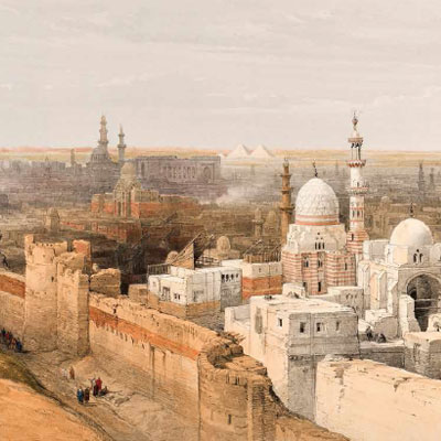 David Roberts, "Cairo, Looking West" (detail), 1839