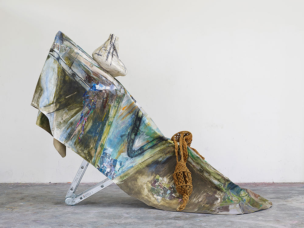 Sculpture by Jessica Jackson Hutchins entitle "Mourner" from 2013, courtesy of the artist; Adams and Ollman, Portland; Marianne Boesky Gallery, New York and Aspen.