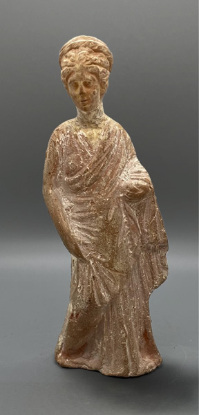 Female with Melon-Coiffure, Greek, Hellenistic, late 4th Century BCE, ca 350-301 BCE terracotta with traces of paint, gift of Fred Neumann, 2020.012.060.