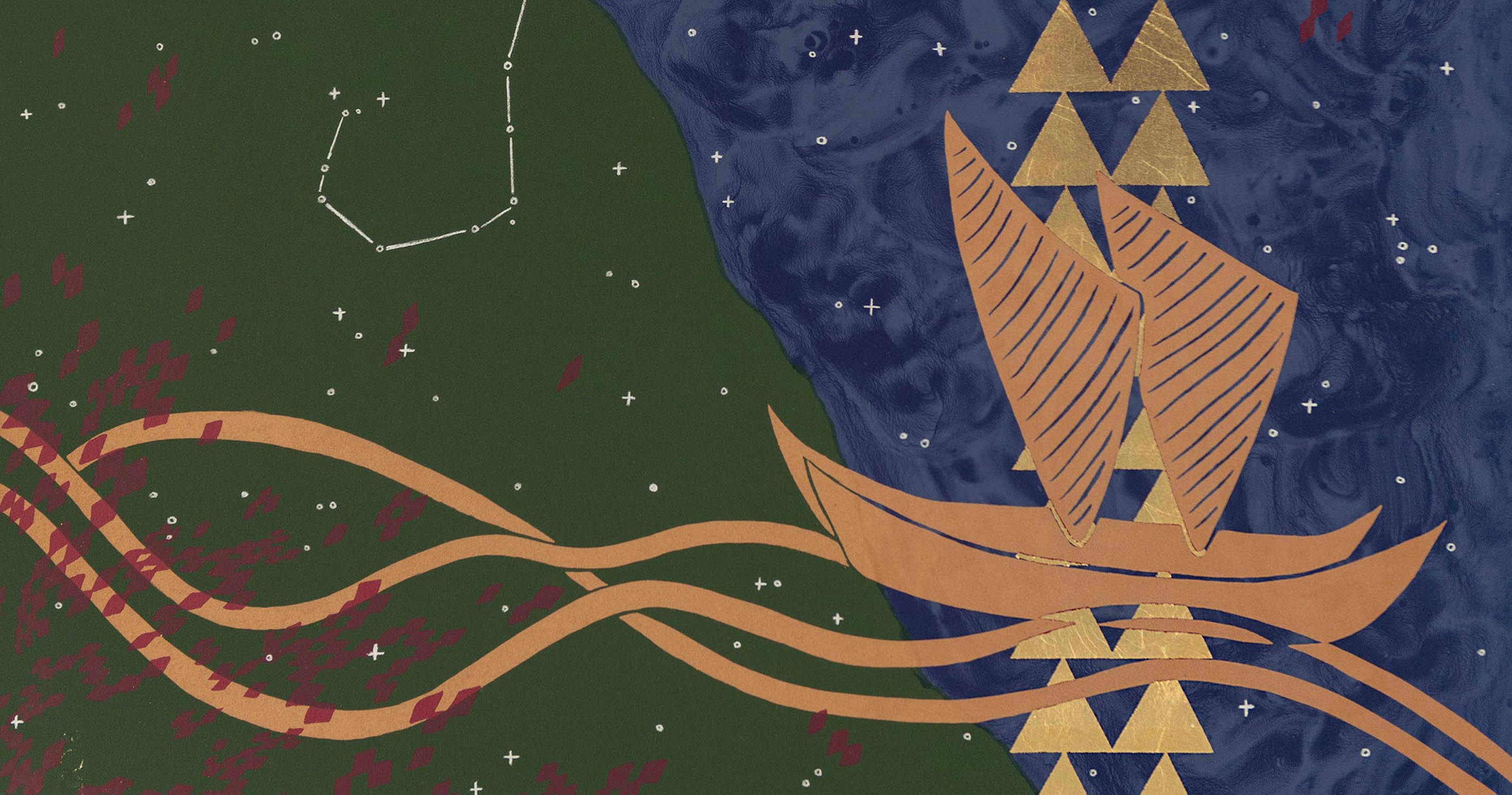 Lehuauakea, "Guided by Our Stars (We Were Never Lost)” (detail), 2021
