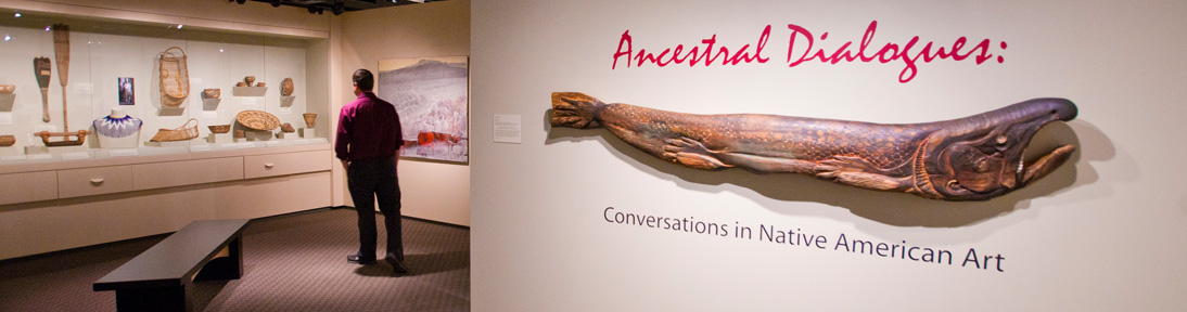 Photo of Conversations in Native American Art display in HFMA