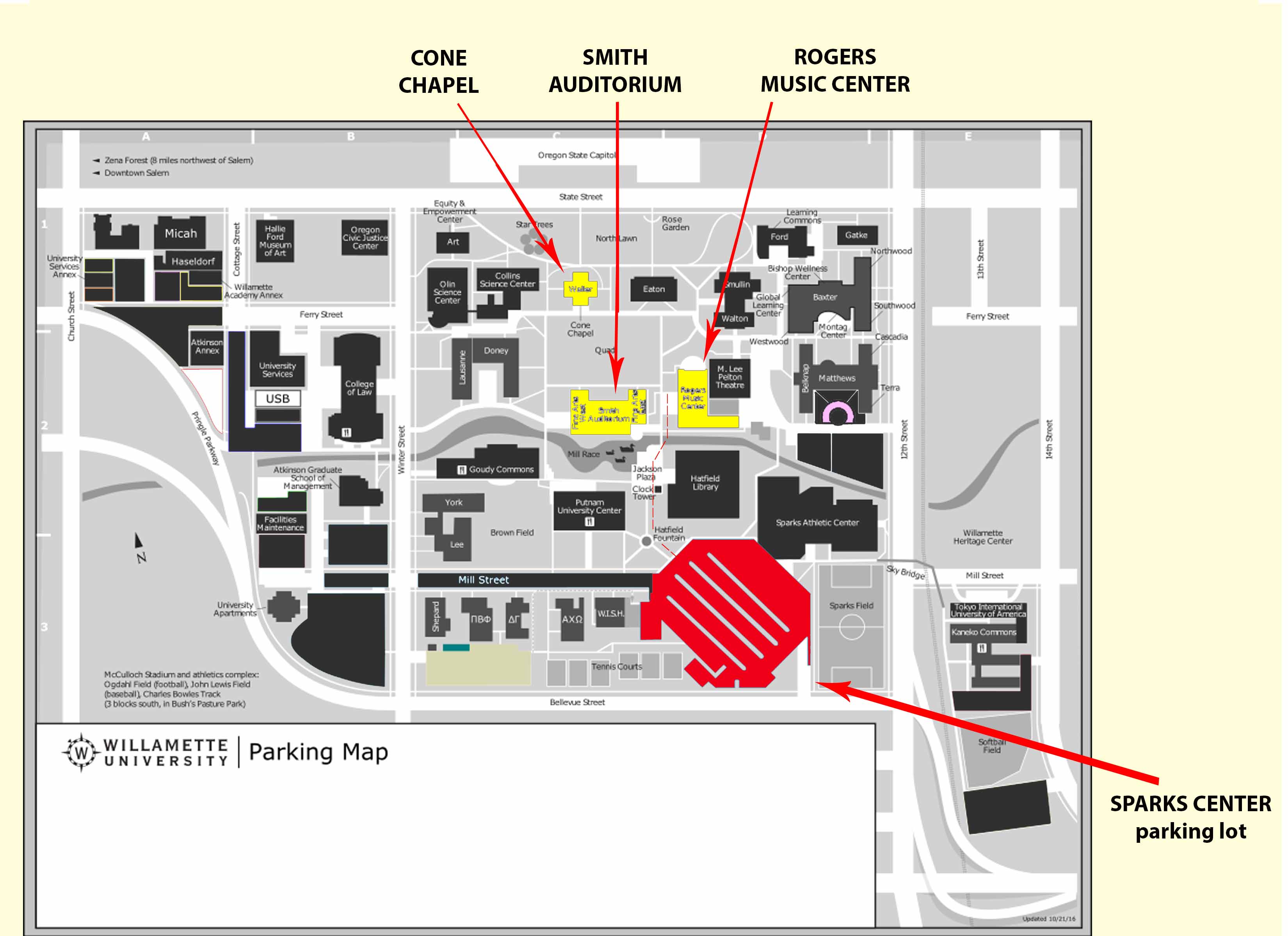 parking map for music events
