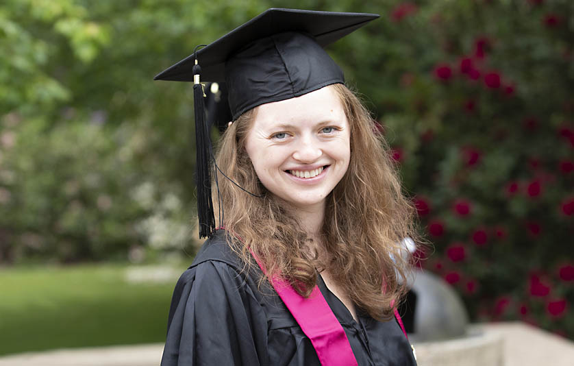 Willamette student at commencement