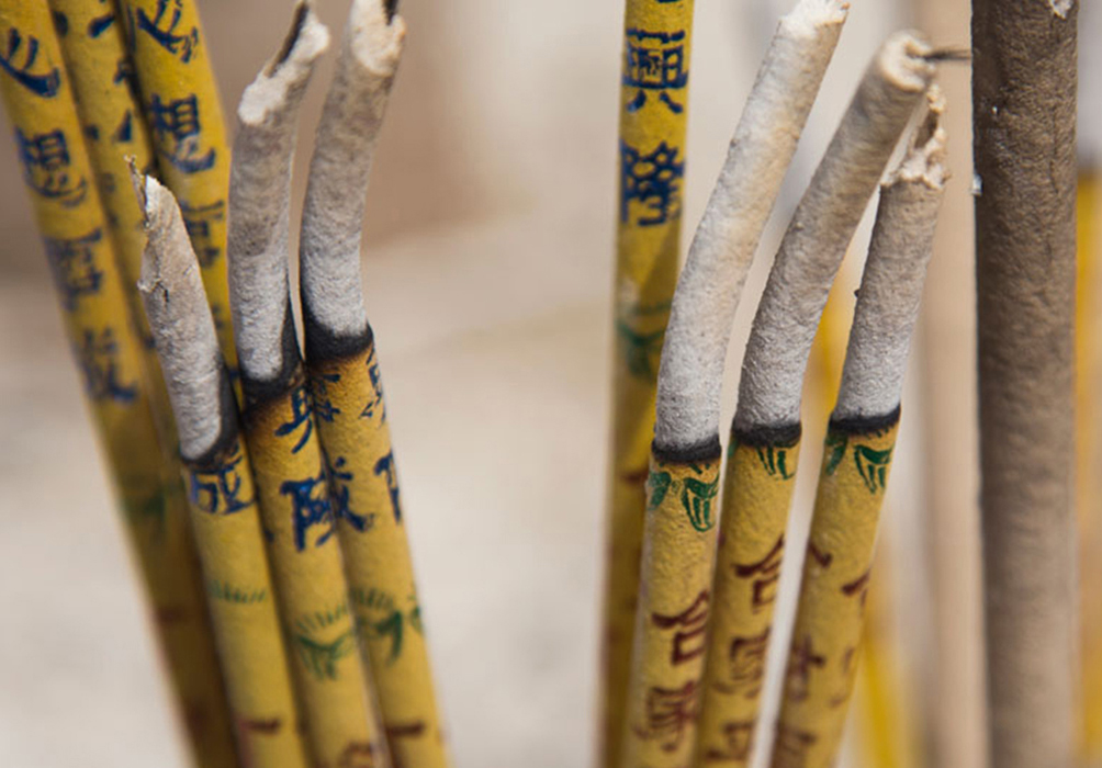 Sticks with chinese lettering