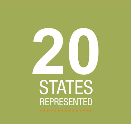 20 States Represented