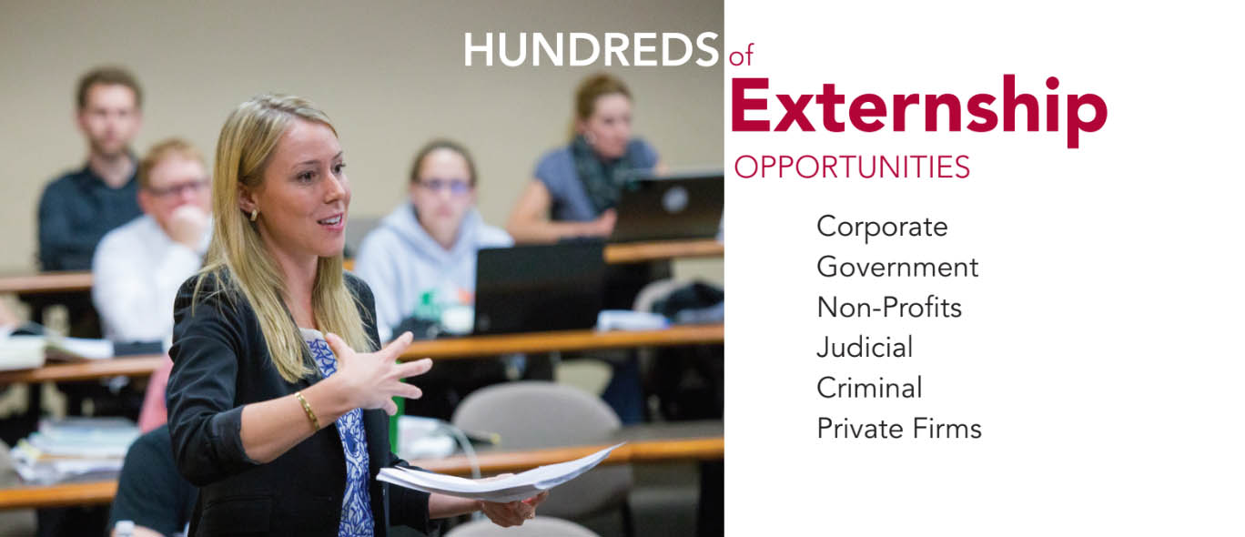 Hundreds of Externship Opportunities: Corporate, Government, Non-Profits, Judicial, Criminal, Private Firms