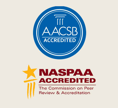 AACSB Accredited, NASPAA Accredited
