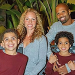 Brandon Nash MBA’12, upper right, with his wife and children