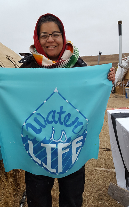 Liz Bahe at Standing Rock 