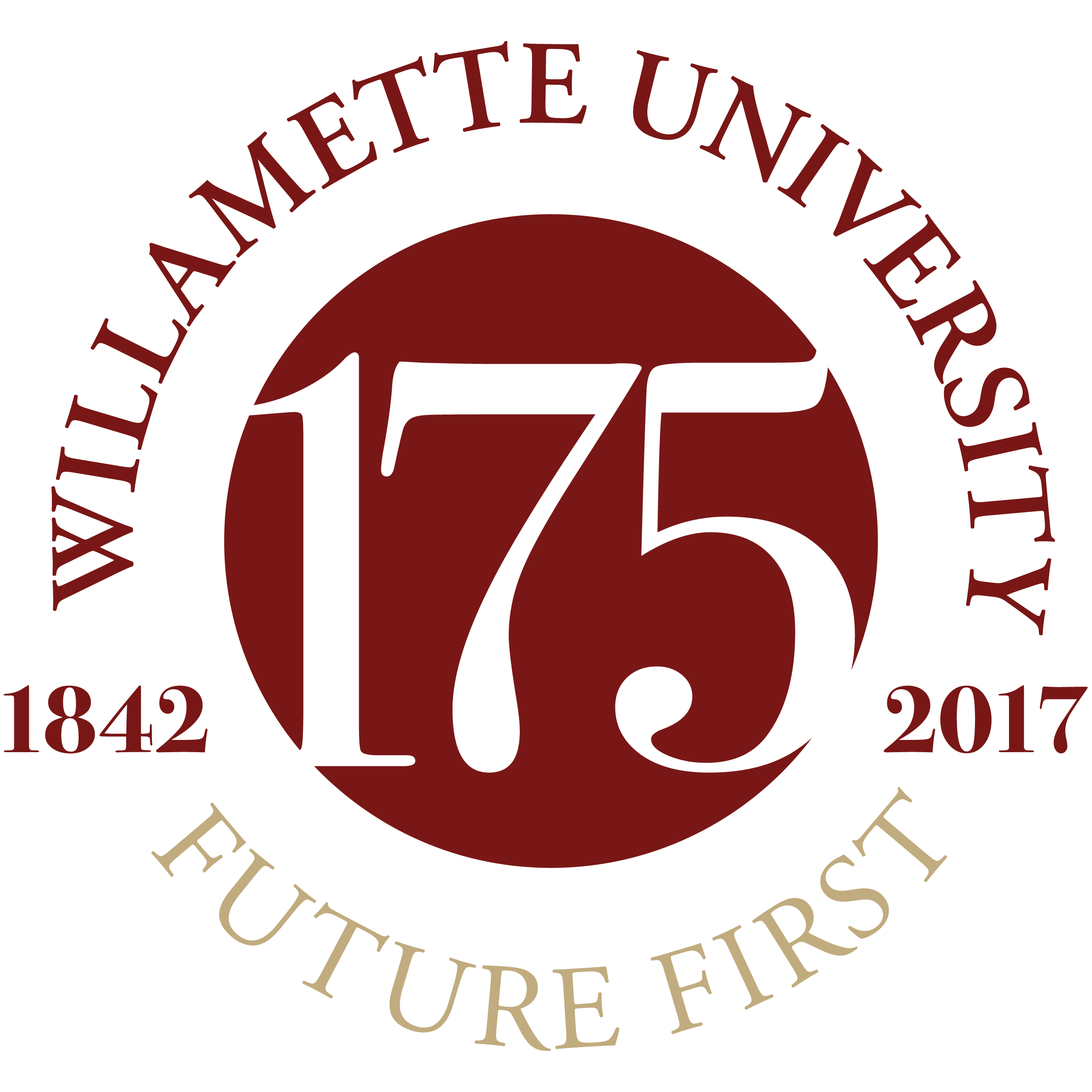Willamette University 175th anniversary logo