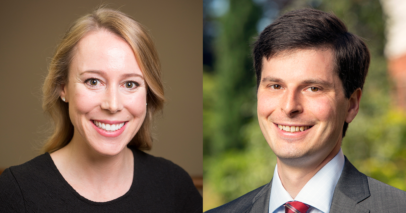 Law Professors Karen Sandrik and Peter Molk received university awards at the Willamette University convocation ceremony. 