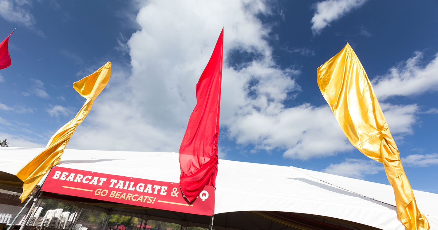 The tailgate tent at the Willamette football game