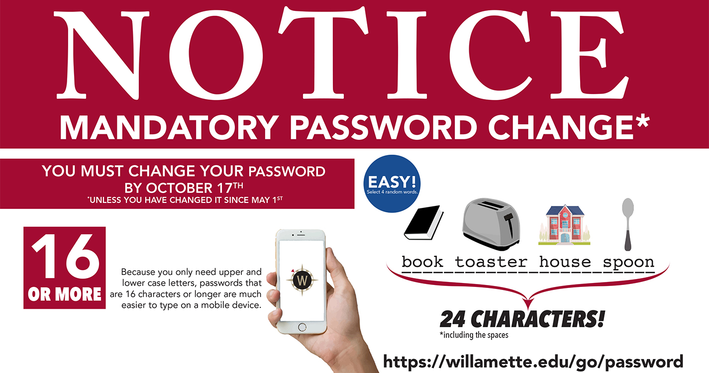 Mandatory Password change information graphic