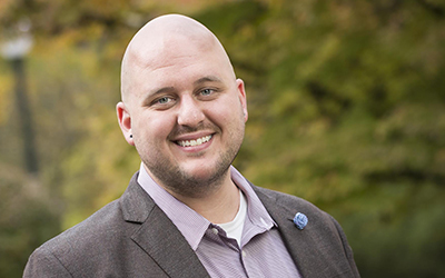 Third-year JD/MBA student Andy Blevins serves the LGBTQ military community through his work as an extern at OutServe-SLDN.