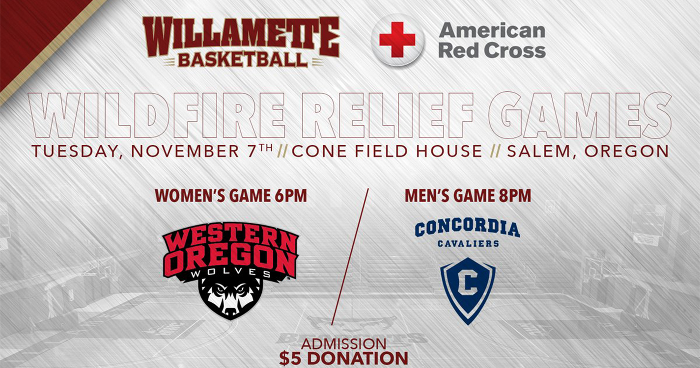 wildfire relief charity basketball game poster; graphic info is in the caption