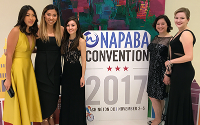 Three 1Ls represented Willamette Law's APALSA student group at the NAPABA Convention: (L to R) Alex Dooley JD'20, Megan Irinaga JD'20 and Noelle Chan JD'20. 