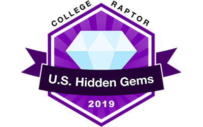 College Raptor logo with picture of a diamond and test US Hidden Gems 2019