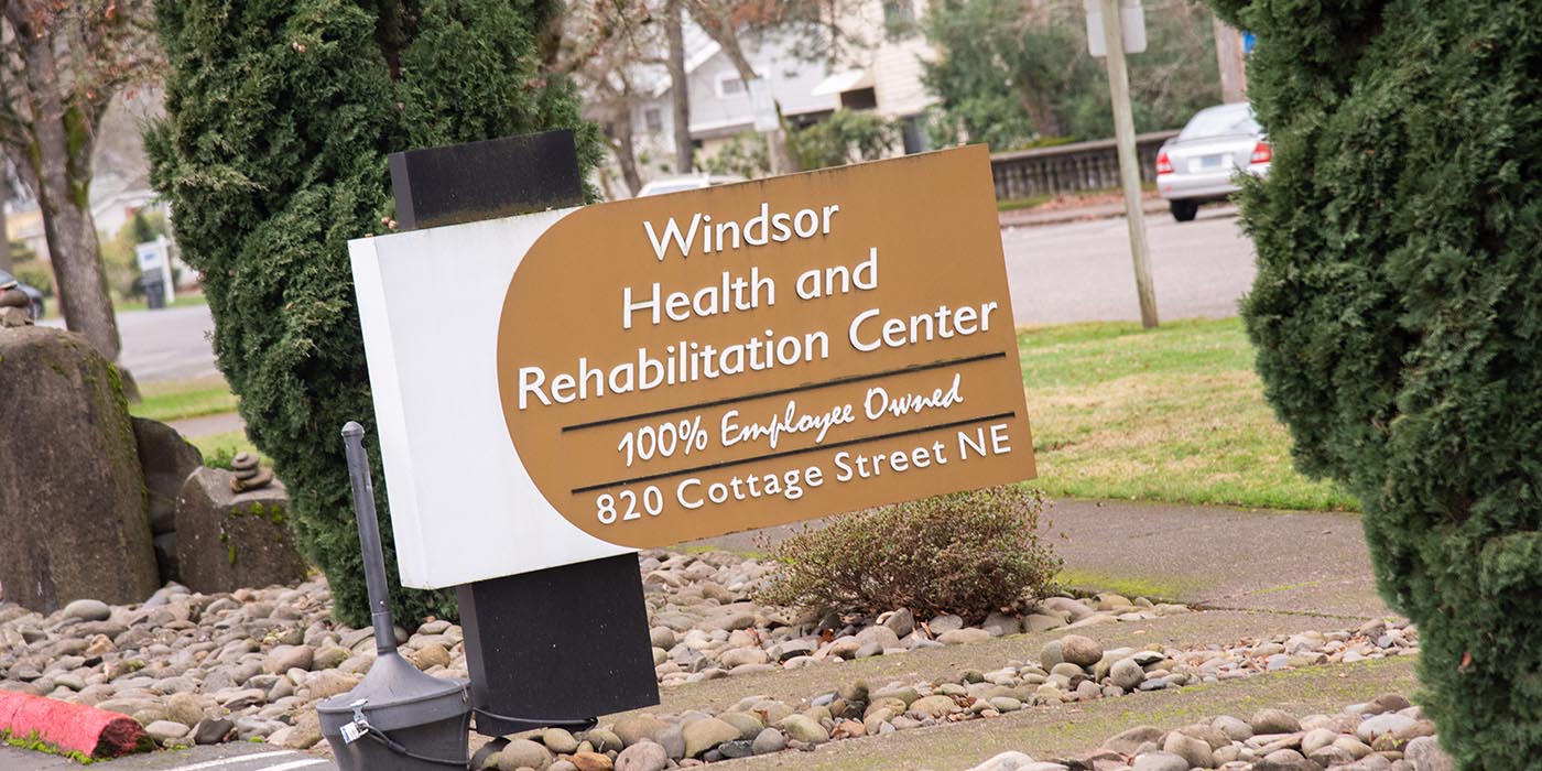 Windsor Health and Rehab sign