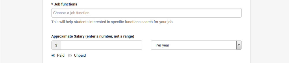 Enter Job Functions