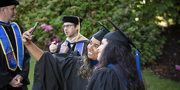 MBA students at commencement