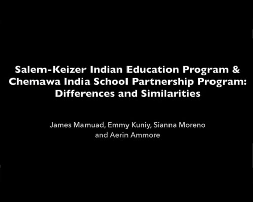 Salem-Keizer Indian Education Program and Chemawa Indian School Partnership Program: Differences and Similarities
