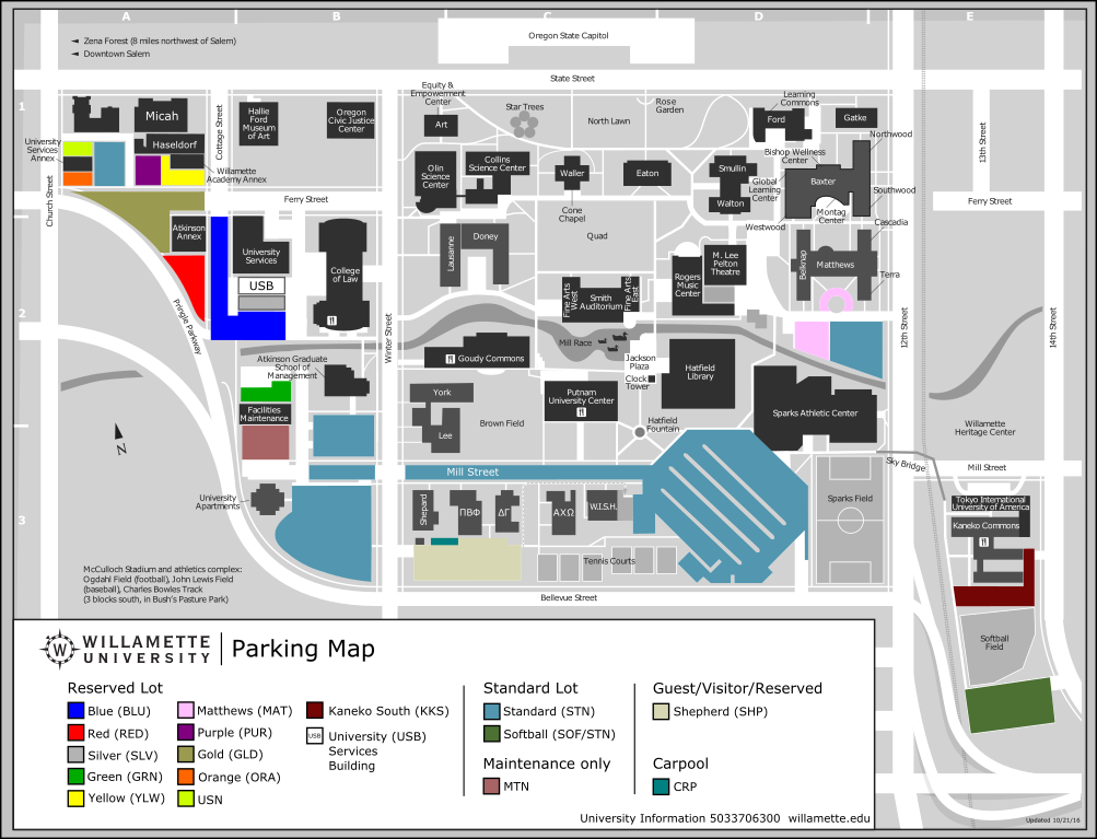 Campus Safety: Reserved Parking Map