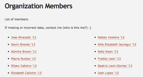Image of Membership Page