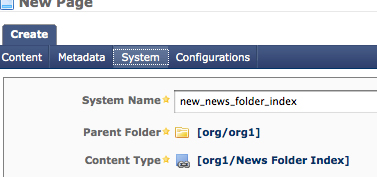 New News Folder Index Page System Edit