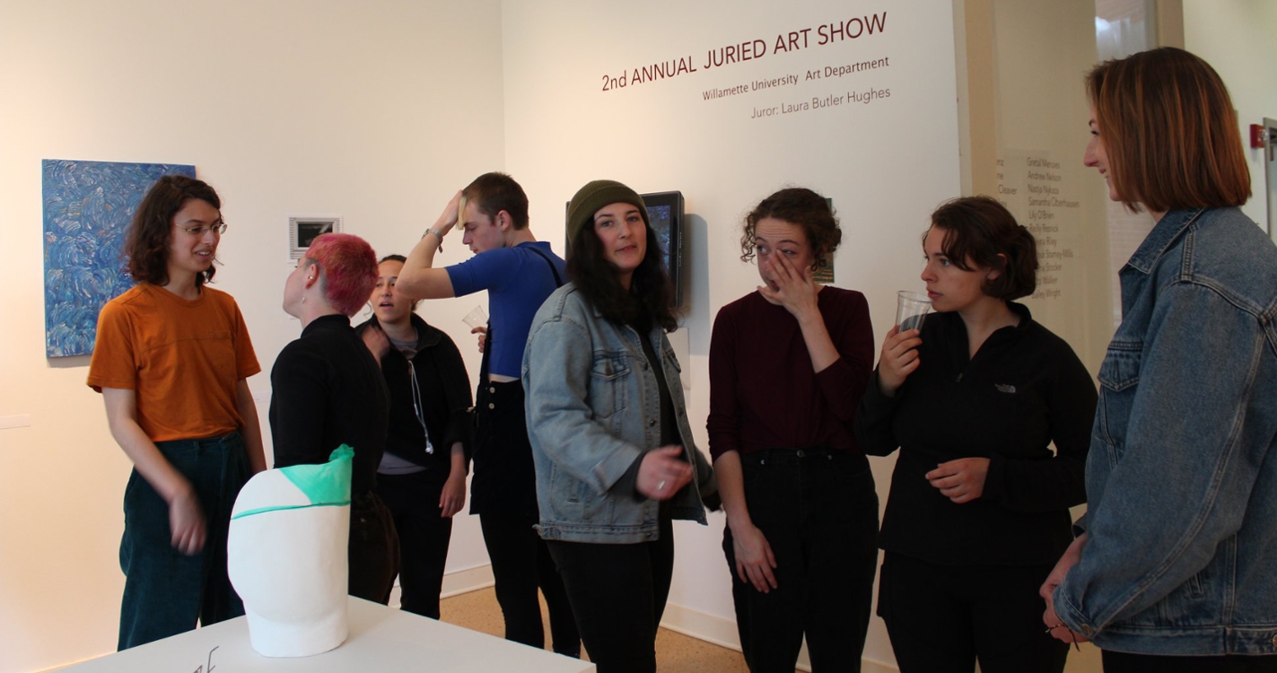 Reception, Second Annual Student Juried Art Show, 2018