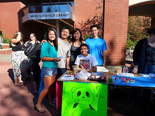 Leaders of CSA recruiting members -- they did a wonderful job!